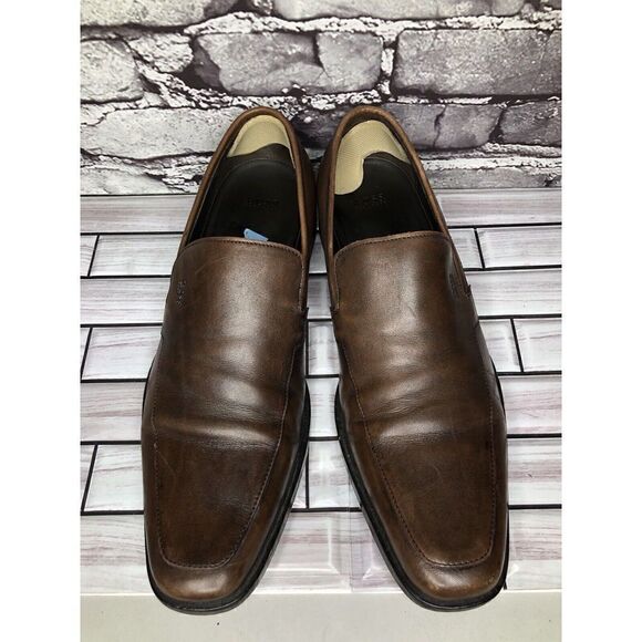 BOSS Hugo Boss Brown Leather Slip On Loafers Dress Shoes Men’s Sz 10.5M US/44EU main image 8